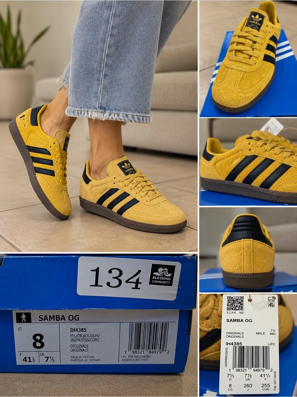 adidas Samba OG Sneakers in Yellow and Black